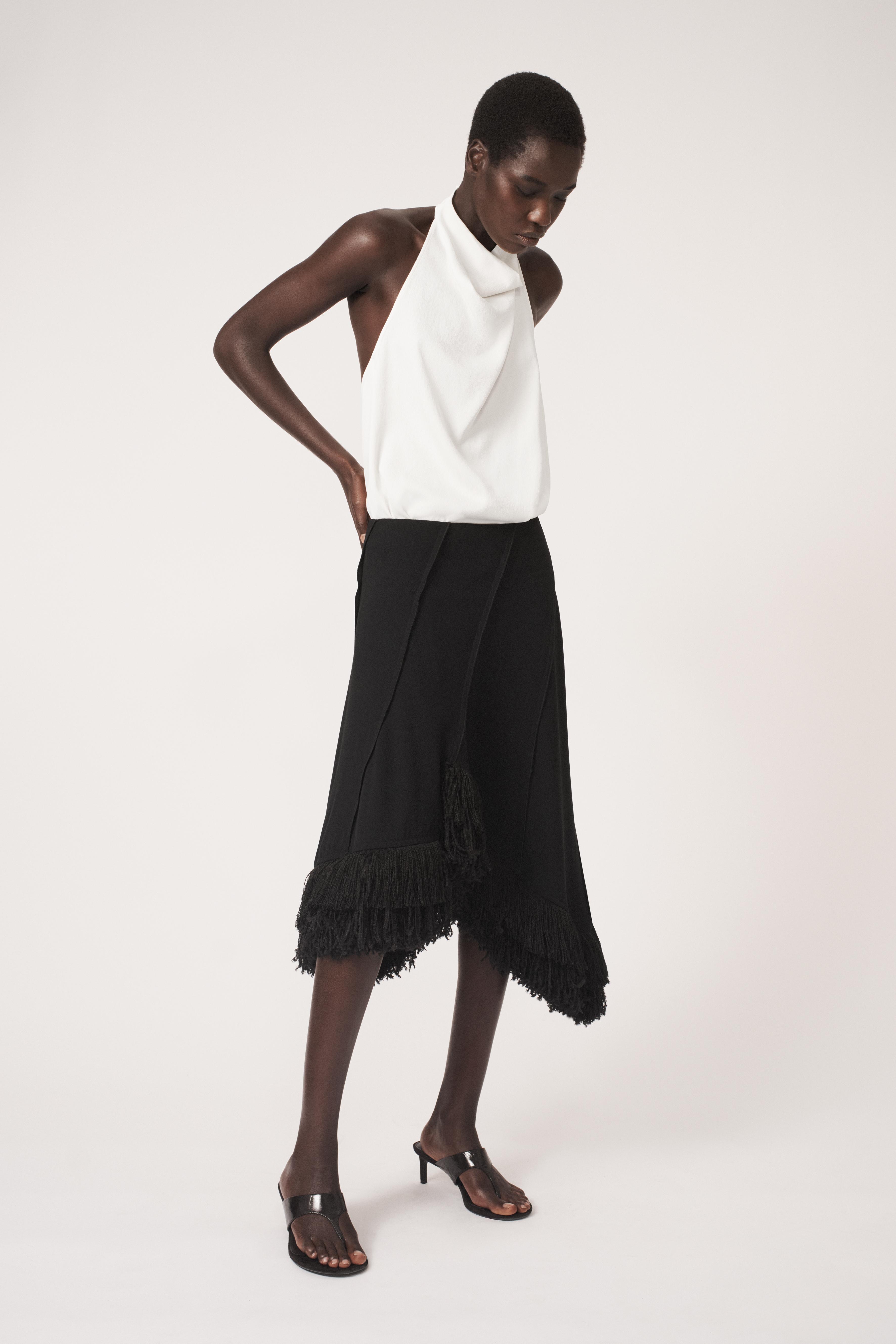 JUPE À FRANGES ASYMÉTRIQUE - THE ITEM